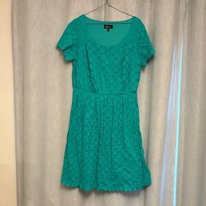 Ronni Nicole Teal Lace Mini Dress
